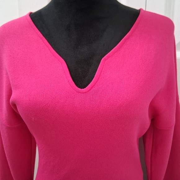 Esteban Cortazar Hot Pink Pullover Sweater Size M - Picture 4 of 12
